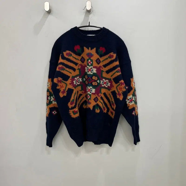 [BUNJANG] Fila Ethnic Graphic Wool Knit / 휠라 에스닉 그래픽 울 니트 r4583
