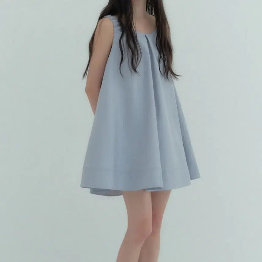 [BUNJANG] Pleum Summer Cloud Pop Dress Blue / 플로움 썸머클라우드팝드레스 블루