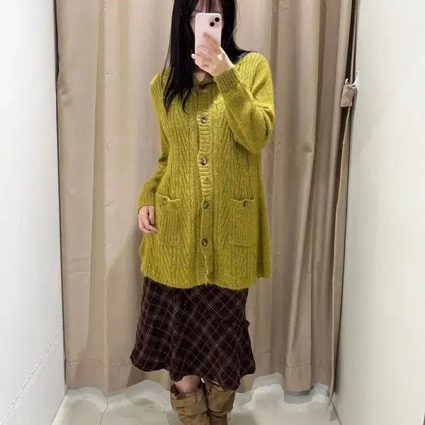 [BUNJANG] JPN CLEAR STREAM Long Cardigan L / JPN CLEAR STREAM 롱 가디건 J1122