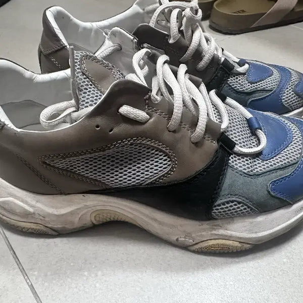 [BUNJANG] Solid Homme Sneakers Beige/Blue/Black Size 260 / 솔리드옴므 스니커즈 260