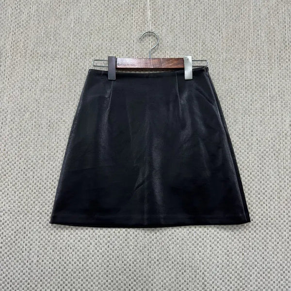 [BUNJANG] Vintage Leather Mini Skirt / 빈티지 가죽 치마 미니스커트 S H03791