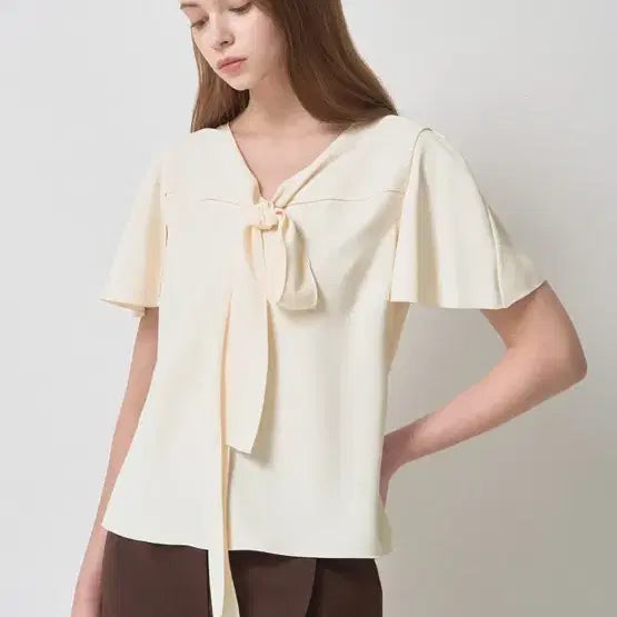 [BUNJANG] Ribbon Detail Blouse / 마인