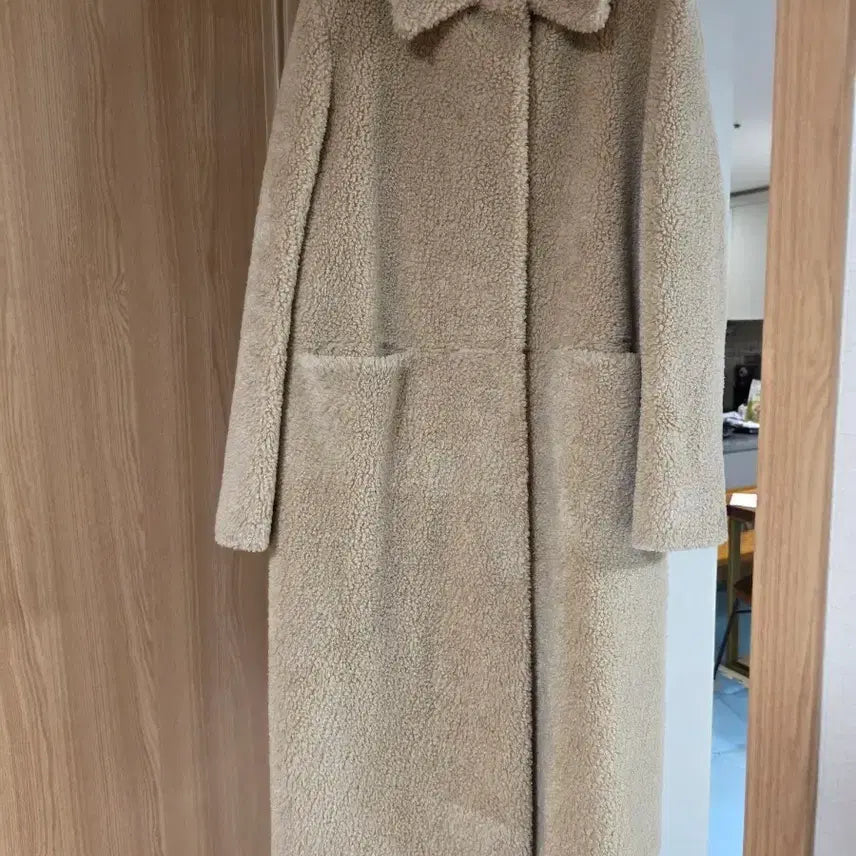[BUNJANG] ORR Fleece Long Coat Beige M / ORR 오르 뽀글이 롱코트 M