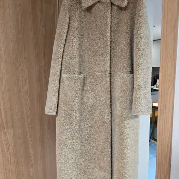 [BUNJANG] ORR Fleece Long Coat Beige M / ORR 오르 뽀글이 롱코트 M