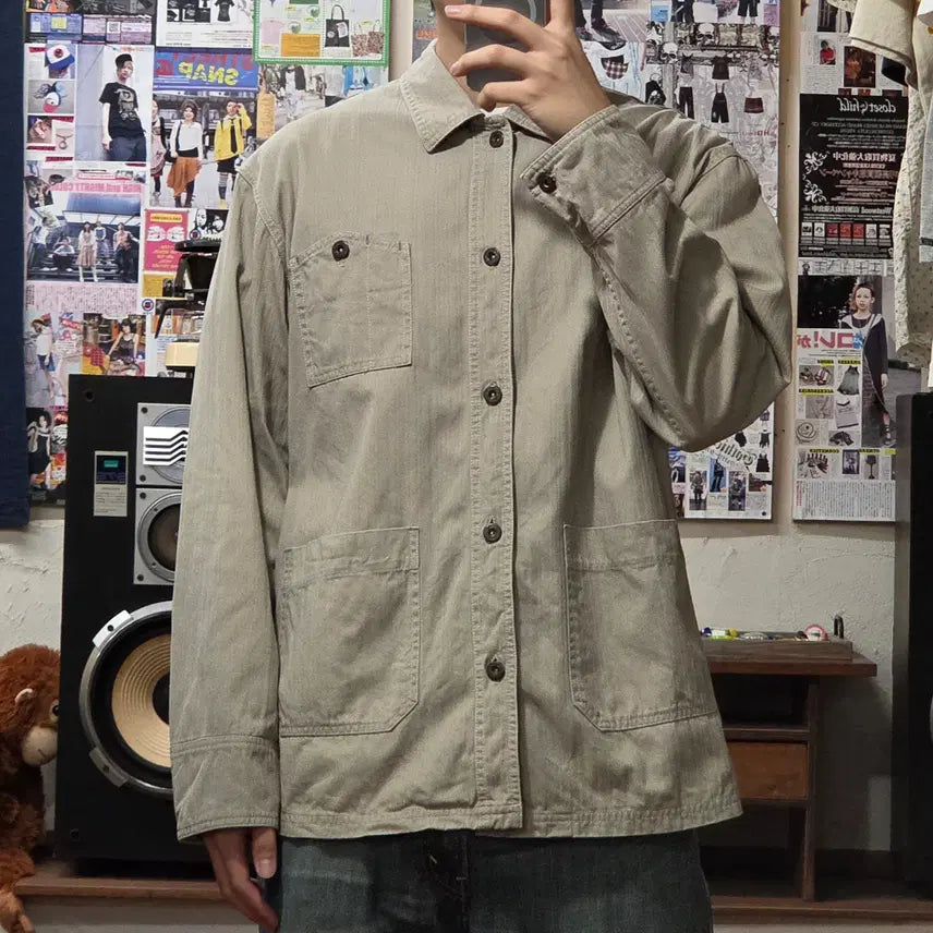 [BUNJANG] French Work Jacket / JPN 간사이진 포켓 프렌치 워크 자켓