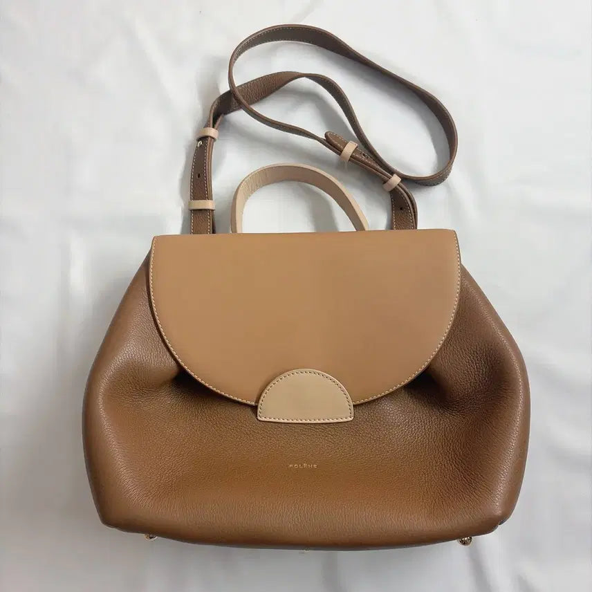 [BUNJANG] Polene Numero Dix Trio Camel Shoulder Bag / 폴레느 누메로 앙 트리오 카멜 숄더백