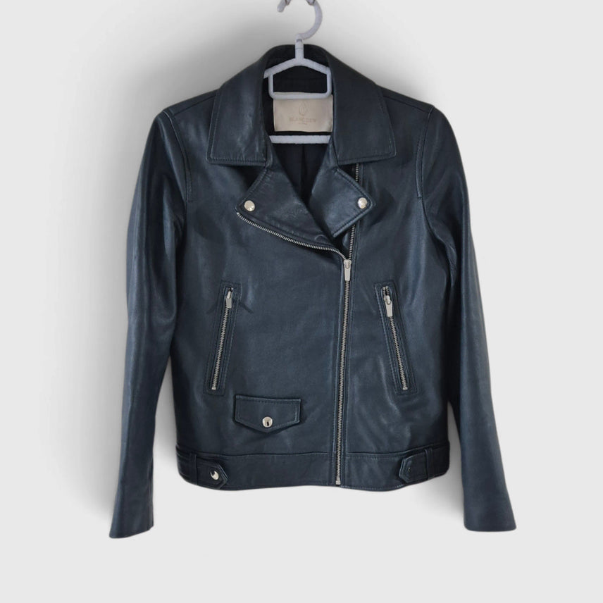 [BUNJANG] Blancview Lambskin Leather Jacket Women's Size S / [S]블랑뷰 양가죽자켓 여성
