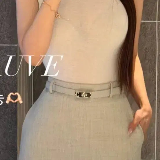 [BUNJANG] Imported Knit Skirt Set / 모브 리무드 민소매 수입의류 니트 스커트