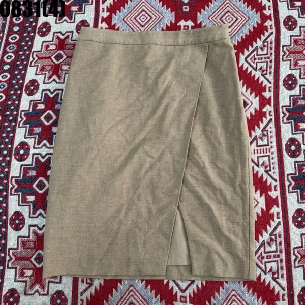 [BUNJANG] Polo Camel Wrap Midi Skirt / 폴로 카멜색 랩 스커트