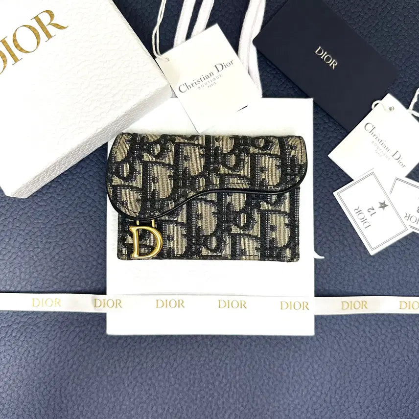 [BUNJANG] Dior Oblique Saddle Card Holder / [새상품급/크림판] 디올 오블리크 새들 카드지갑