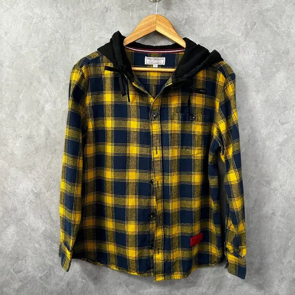 [BUNJANG] Guess Checked Flannel Shirt Size M / 게스 체크 후드 남방 셔츠 M