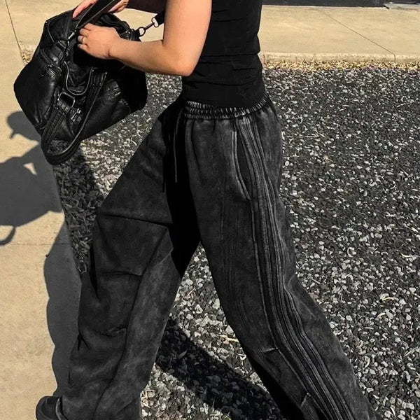 [BUNJANG] Pigment Washed Track Pants / 피그먼트 워싱 트랙팬츠