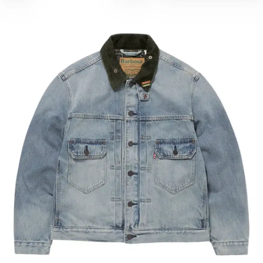 [BUNJANG] Barbour x Levi's Denim Jacket Light Blue M / 바버 X 리바이스 데님 자켓 연청 M 사이즈 구매