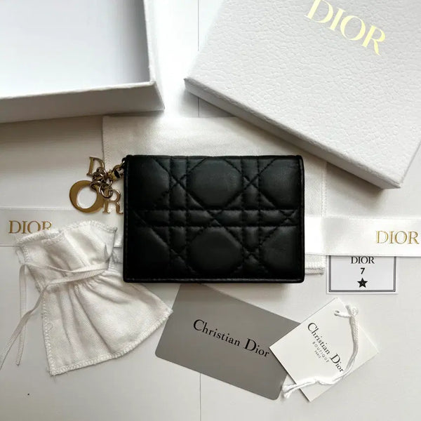 [BUNJANG] Dior Oblique Lady Bloom Card Holder / [새상품급] 디올 오블리크 레이디 블룸 카드지갑