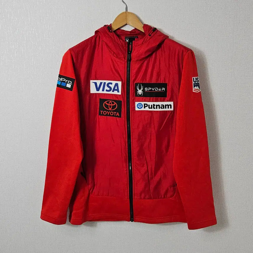 [BUNJANG] Spider US Ski Team Lightweight Hooded Jacket Replica Uniform Limited Edition XL / 스파이더 US 스키팀 경량패딩 후드집업 레플리카 자켓 유니폼 한정판 정품 XL (거의 새상품)