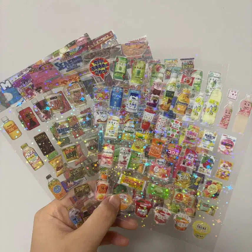 [BUNJANG] Snack Stickers Set (16 pcs) / 과자 스티커 16장 일괄