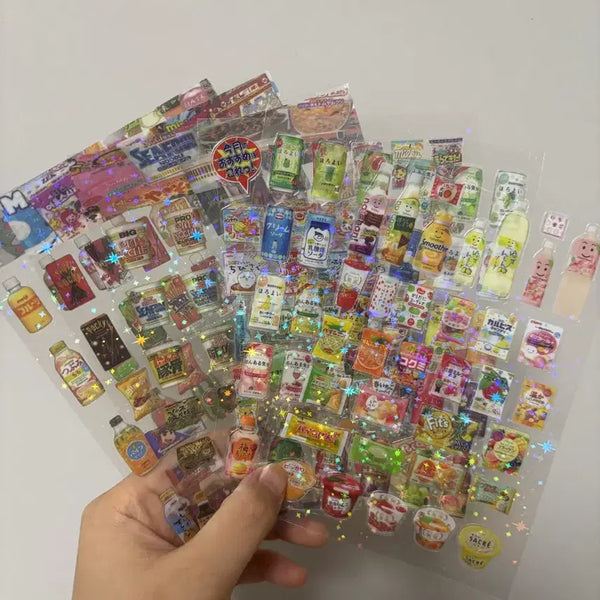 [BUNJANG] Snack Stickers Set (16 pcs) / 과자 스티커 16장 일괄