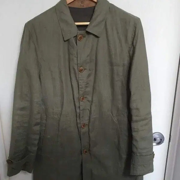 [BUNJANG] Massimo Dutti Linen Khaki Work Jacket (Size 100-105) / 100)마시모두띠 린넨 카키 워크자켓
