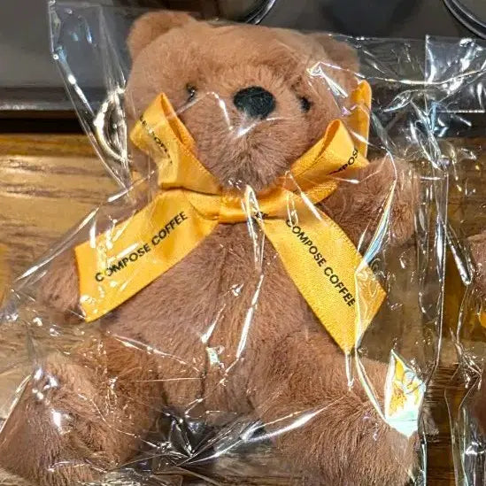 [BUNJANG] Compose Coffee Limited Edition Bear Plush Keychain / 컴포즈 한모곰 곰인형 키링