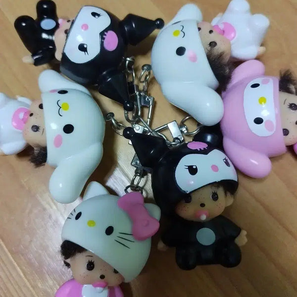 [BUNJANG] Sanrio Monchhichi Charm Keychain / 산리오 몬치치 키링