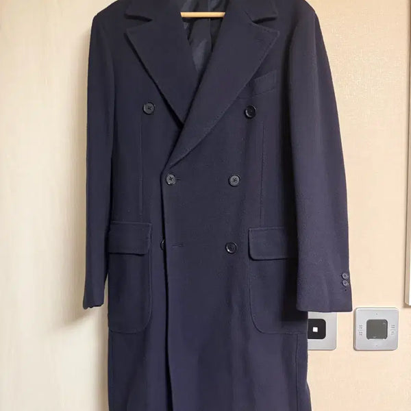 [BUNJANG] Ring Jacket Navy Polo Coat Wool 100% Size 48 / 링자켓 네이비 폴로코트 (48)