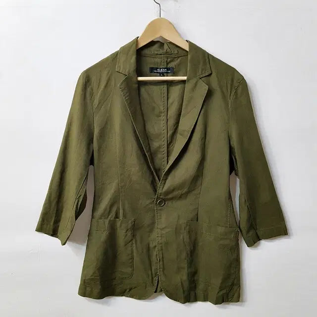[BUNJANG] JILL BLAZE Linen Jacket Khaki / JILL BLAZE 린넨 자켓 카키