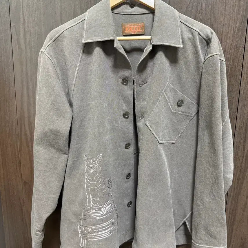 [BUNJANG] IWIIL Embroidery Shirt Jacket - Diagonal Landscape L / 이외들 자수 셔츠 자켓 -사선의풍경- 판매