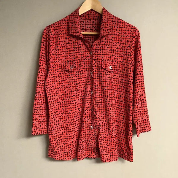 [BUNJANG] Women's Patterned Blouse Shirt / 여성 블라우스 셔츠 남방