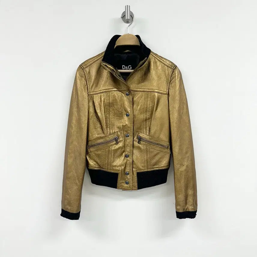 [BUNJANG] Dolce & Gabbana Metallic Bomber Jacket Gold / 정품) 듈체앤가바나 메탈릭 봄버 자켓