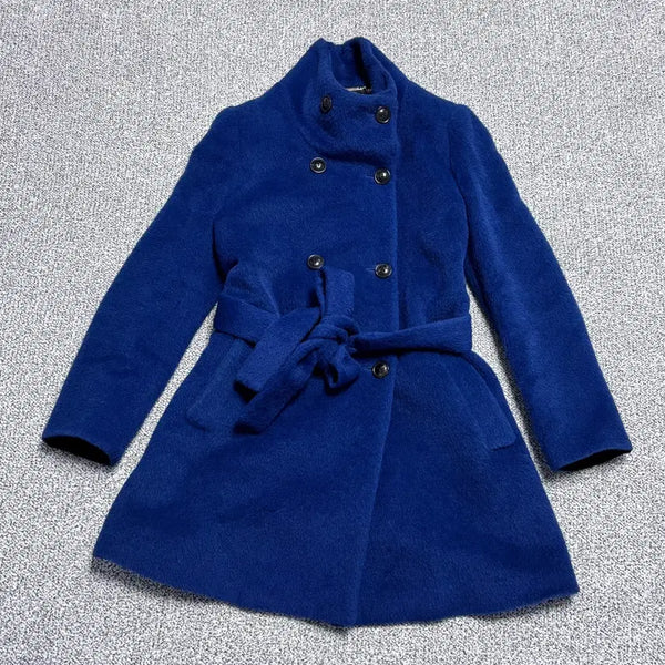[BUNJANG] Double Button High Neck Belted Coat / 85-91-164 모조에스핀 더블 버튼 하이넥 벨티트 코트 0831