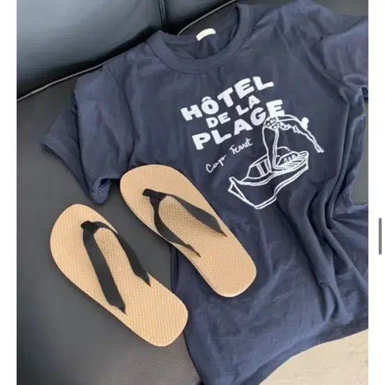 [BUNJANG] Beige Flip-Flops Size 230 (New) / 베이지쪼리 230 (새상품)