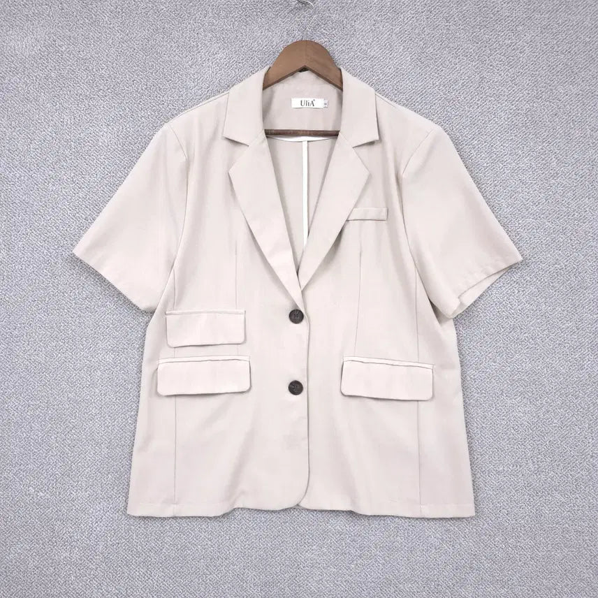 [BUNJANG] UliA Women's Summer Two-Button Tailored Short-Sleeve Jacket / UliA 여성 썸머 투버튼 테일러드 반팔 자켓 88