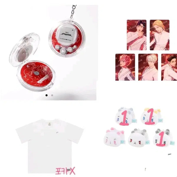 [BUNJANG] PLAVE Concert MD Bundle Set (Photocard Pack, Mini CDP Voice Keychain, T-Shirt) + Elder Siblings Cafe Lucky Draw / 플레이브 콘서트 md 원가양도