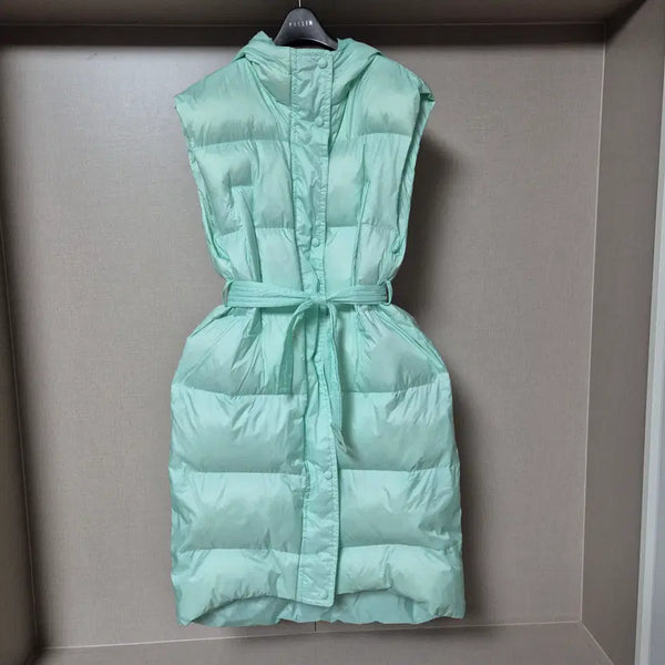 [BUNJANG] 101Showroom Mint Down Long Padding Coat with Belt / 프리)101쇼룸 민트 다운 롱 패딩 여성용 벨트 포함