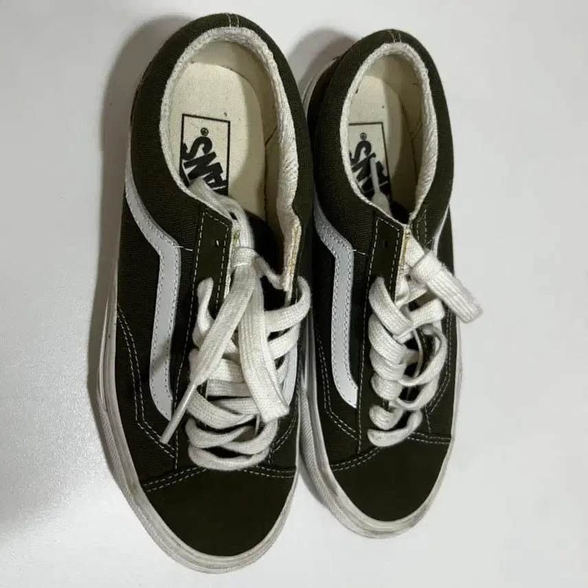 [BUNJANG] Vans Old Skool Olive Green Sneakers / 반스 올드스쿨 올리브 그린 230사이즈
