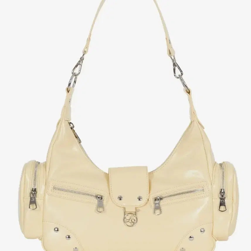 [BUNJANG] Illigo Ruby Stud Shoulder Bag Butter / 일리고 루비 스터드 숄더백 버터