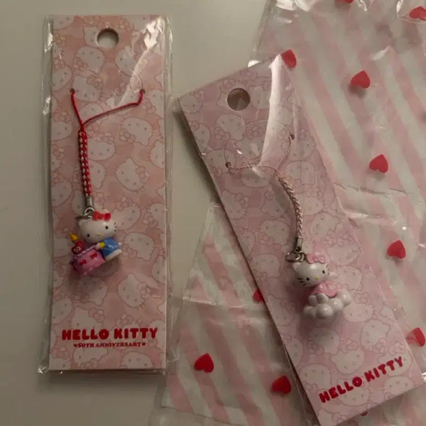 [BUNJANG] Hello Kitty 50th Anniversary Strap Keychain / 키티 50주년 스트랩 구탄키