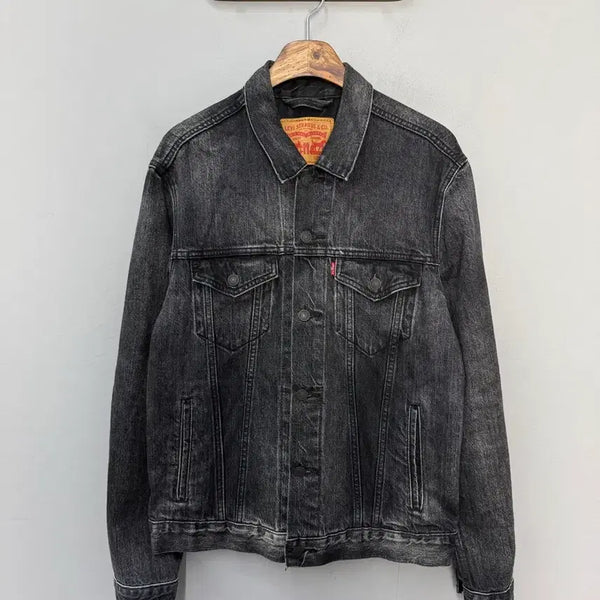 [BUNJANG] Levi's Black Denim Trucker Jacket H3369 / 리바이스 흑청 데님 트러커 자켓 H3369