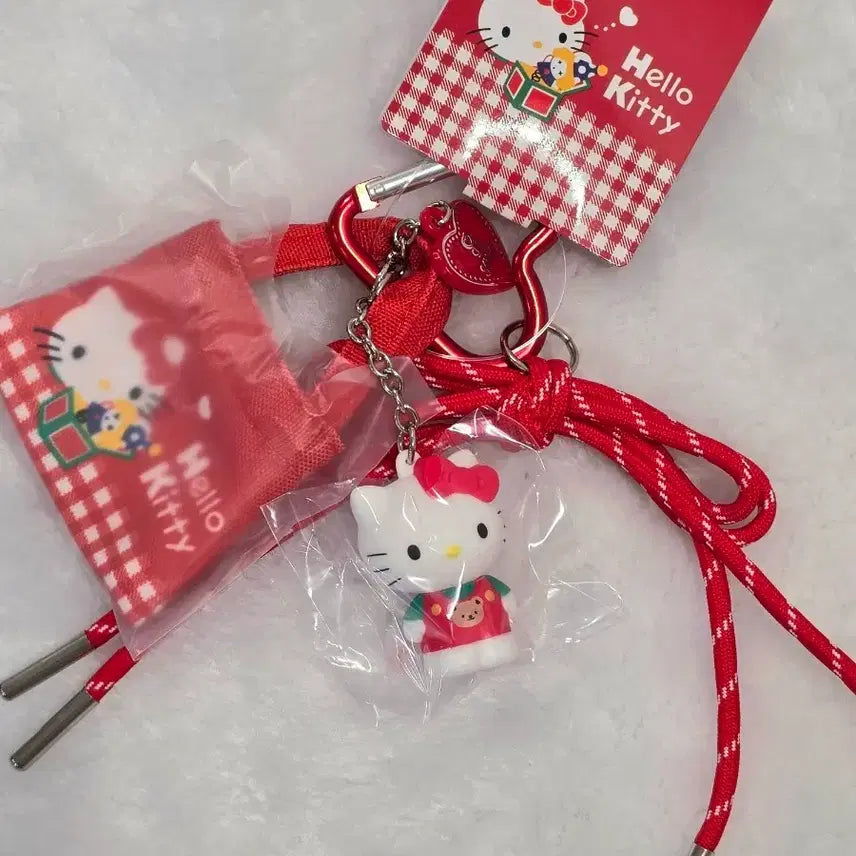 [BUNJANG] Genuine Retro Red Hello Kitty Charm Keychain Set / [일본정품] 언제까지나 레트로 레드 키티 참 키링