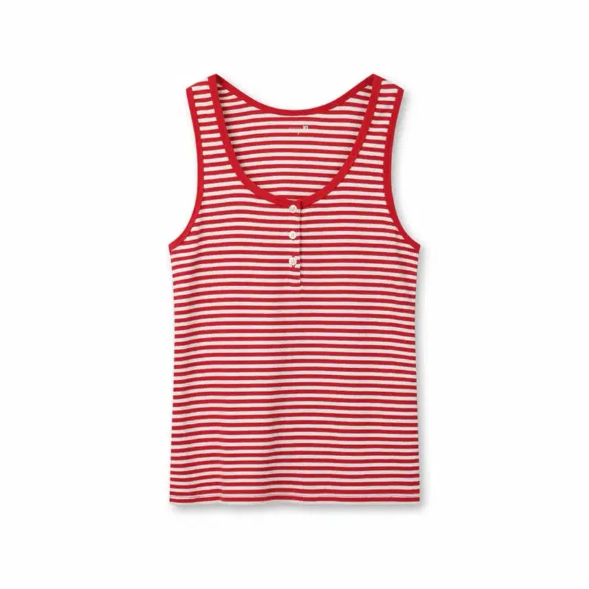[BUNJANG] TOPTEN Soft Rib Henley Tank Top / 탑텐 소프트 립 헨리넥 탱크탑