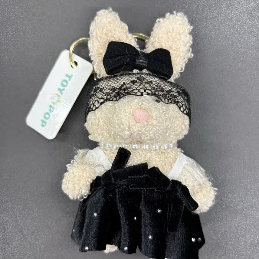 [BUNJANG] Toypop Rabbit Keyring Black Dress / (미사용) 토이팝 토끼 키링 블랙 드레스