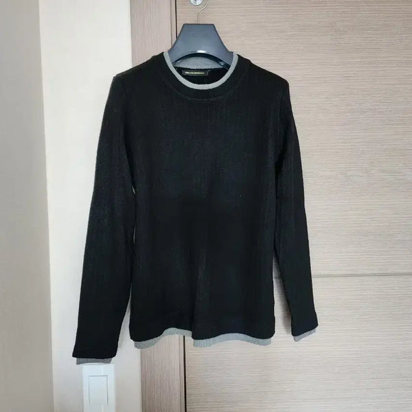 [BUNJANG] Men's Black Knit Sweater / 남성블랙니트