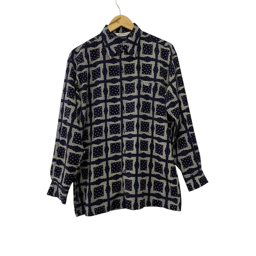 [BUNJANG] Nova Pattern Long Sleeve Shirt / A821. 노바 패턴 긴팔셔츠(100)