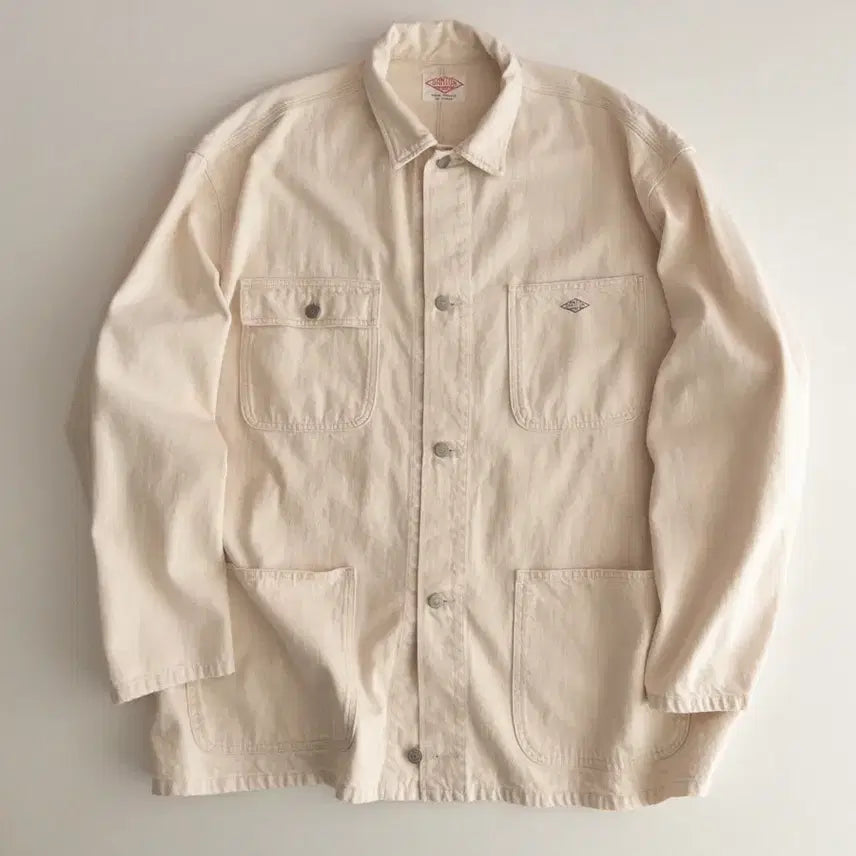 [BUNJANG] Danton Big Work Coverall Jacket Ivory / 단톤 빅 워크 커버올 자켓 60