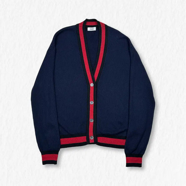[BUNJANG] Studio TomboY Colorblock Cardigan Navy / 스튜디오톰보이 배색 가디건 네이비
