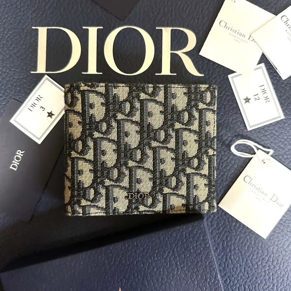 [BUNJANG] Dior Oblique Bifold Wallet Beige / [S+급] 디올 오블리크 반지갑 베이지
