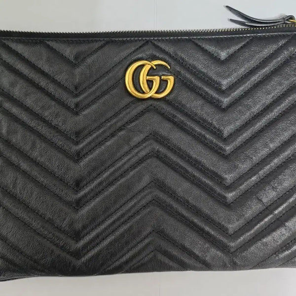[BUNJANG] Gucci Matelassé Clutch Black / 구찌 마틀라세 클러치 블랙