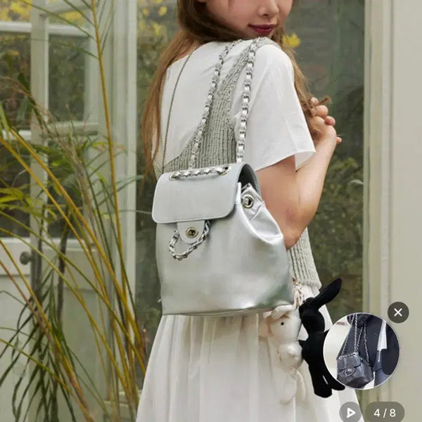 [BUNJANG] Anoetic Silver Backpack / 아노에틱 실버 백팩