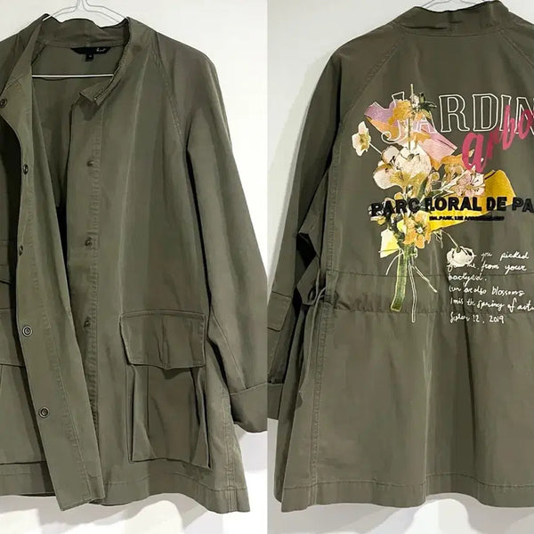 [BUNJANG] G-CUT Embroidered Printing Field Jacket / G-CUT 지컷 자수 프린팅 야상 점퍼 / 자켓 55
