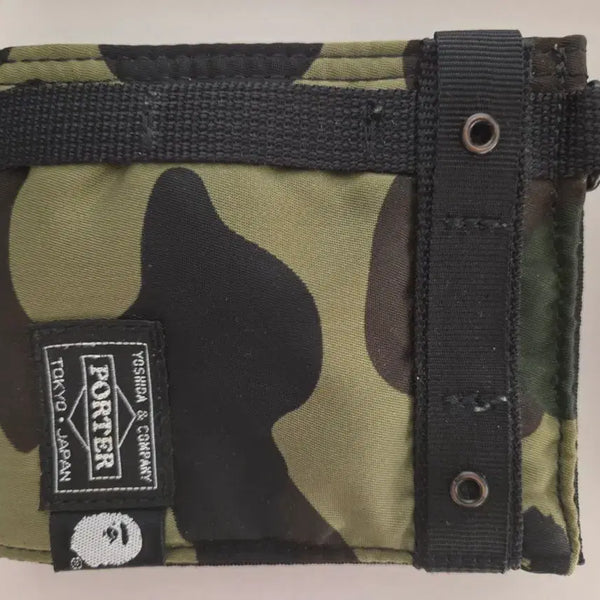 [BUNJANG] BAPE x Porter Leather Bifold Wallet / (극희귀)베이프 포터 반지갑